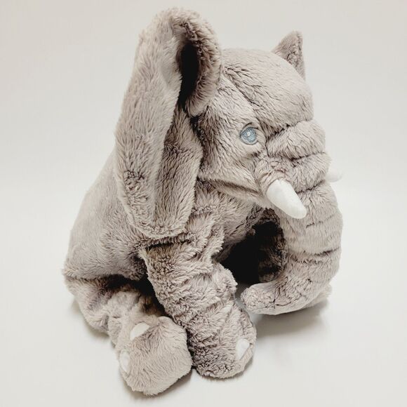 Ikea Leddjur Gray Elephant Plush Stuffed Toy 12 Inch Embroidered Realistic - Picture 2 of 12